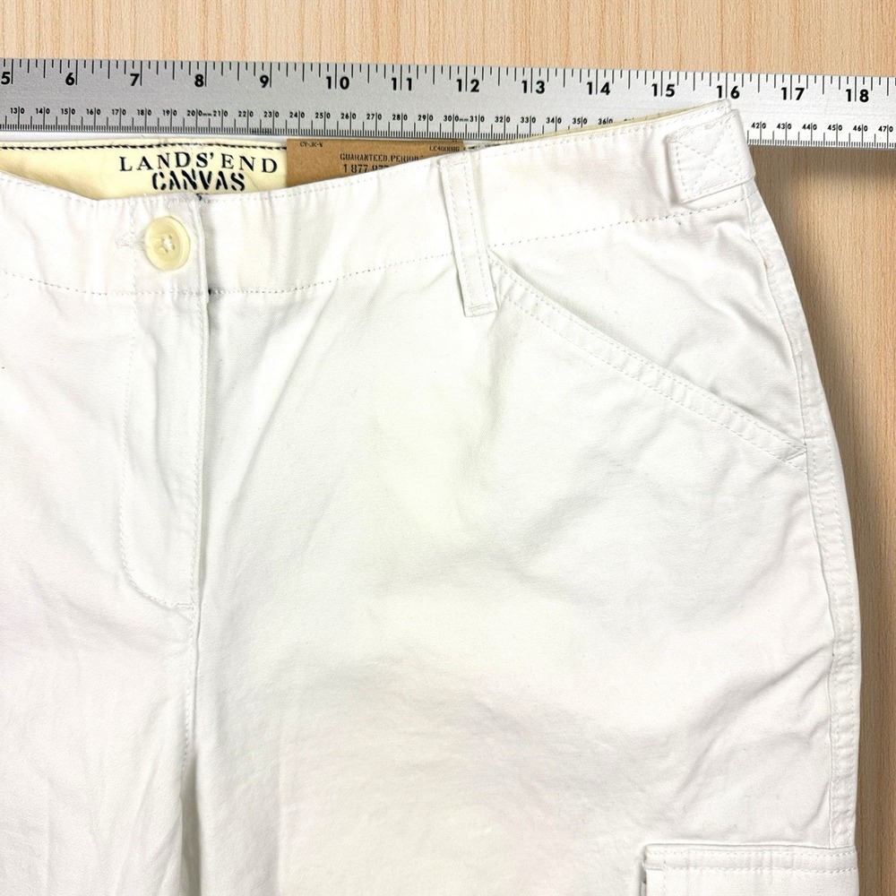 Land's End Women's Size 8 Low Rise Straight Leg Canvas Pants Heavyweight NWT $60 - Picture 4 of 13